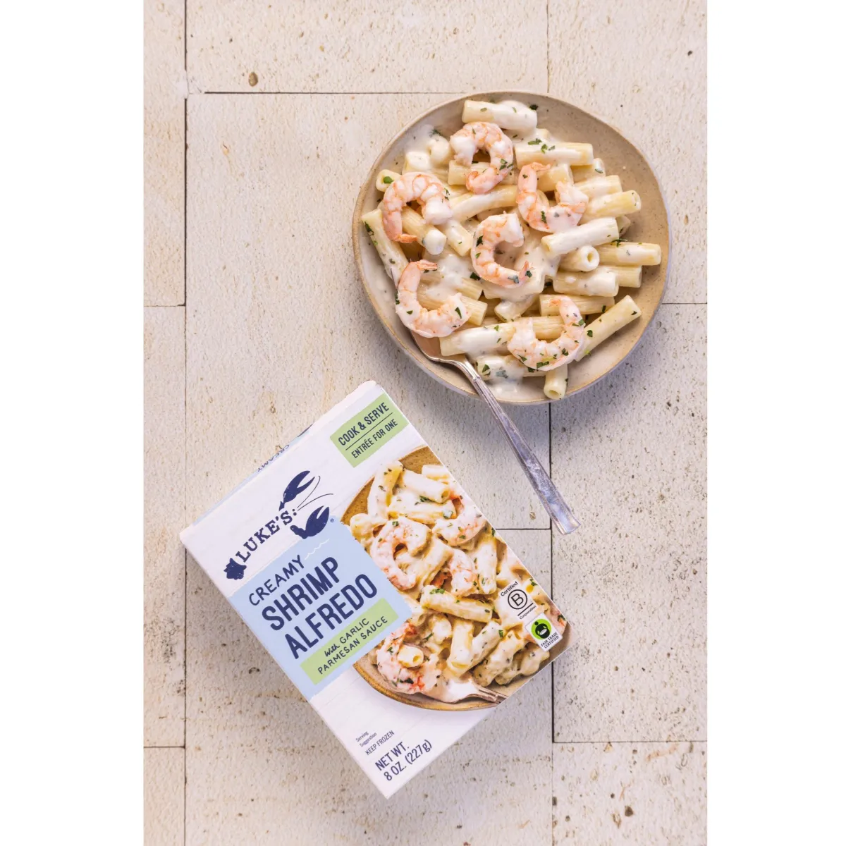 Luke's Lobster Rigatoni Shrimp Alfredo