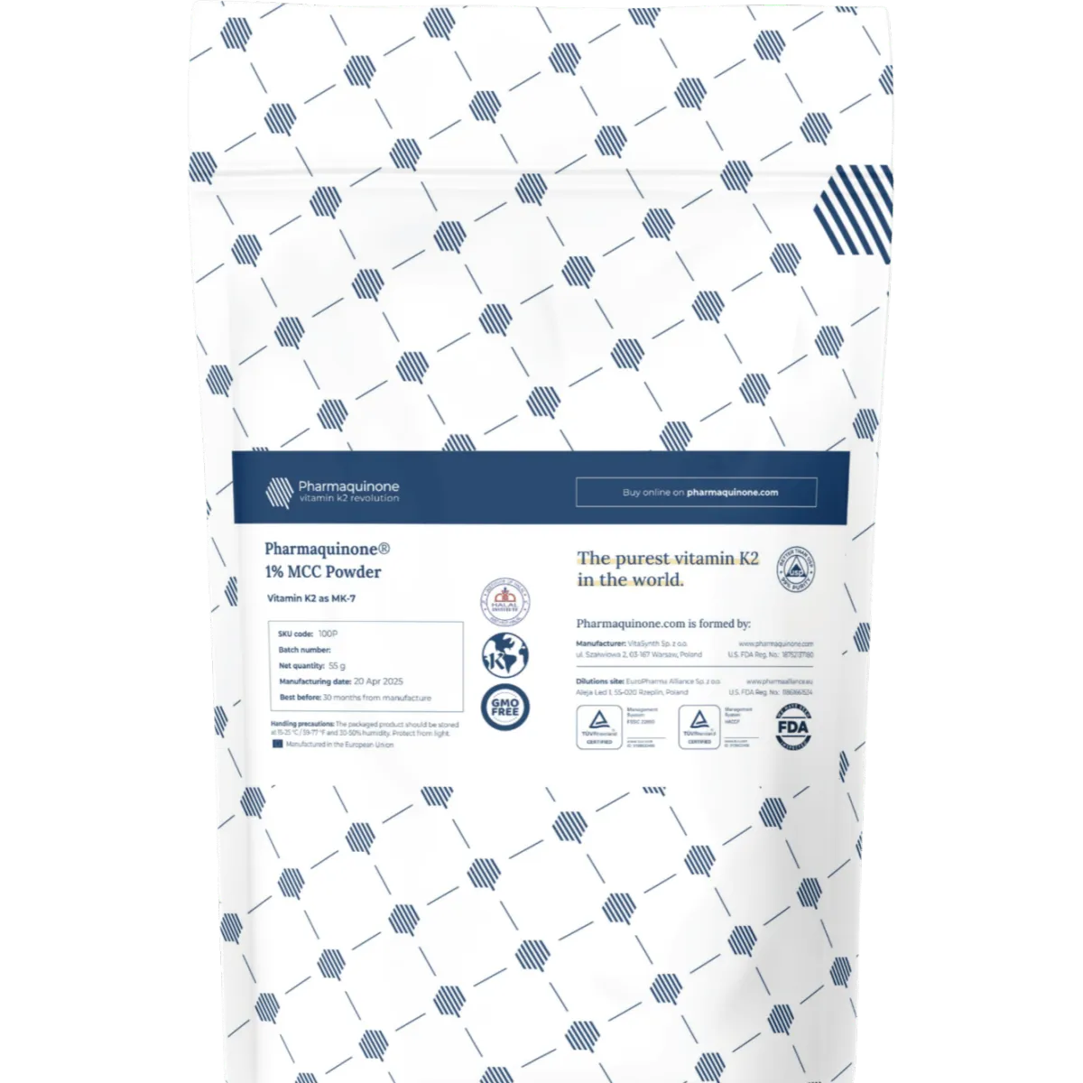Pharmaquinone® 1% MCC Powder Vitamin K2 as MK-7