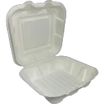 Biodegradable Clamshell Container 8.5 inch 3 Com PFAS Free /XDJ-PPC-B8503