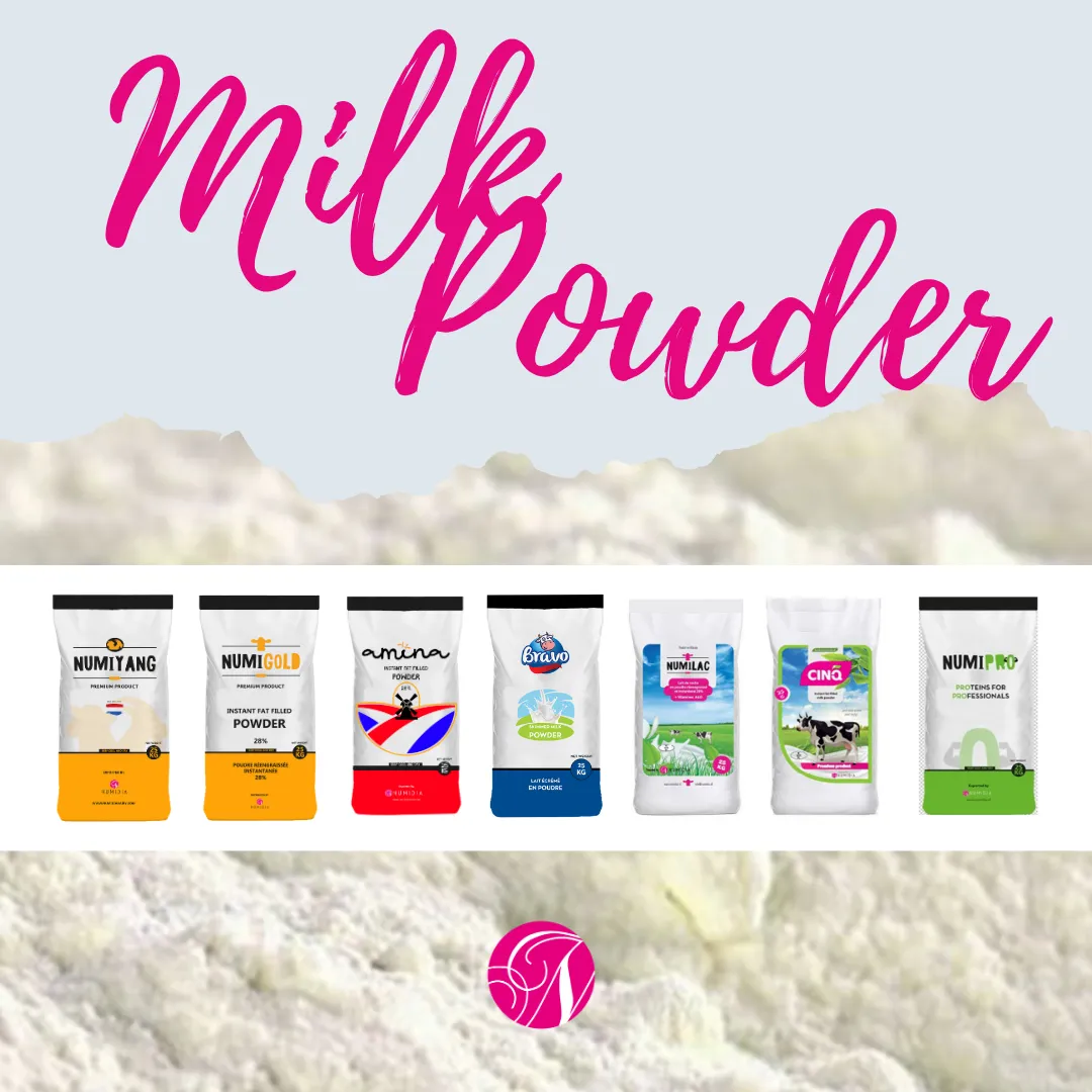 Milkpowder (SMP, FCMP, FFMP), Whey Powders, Proteins, Lactose, Permeates