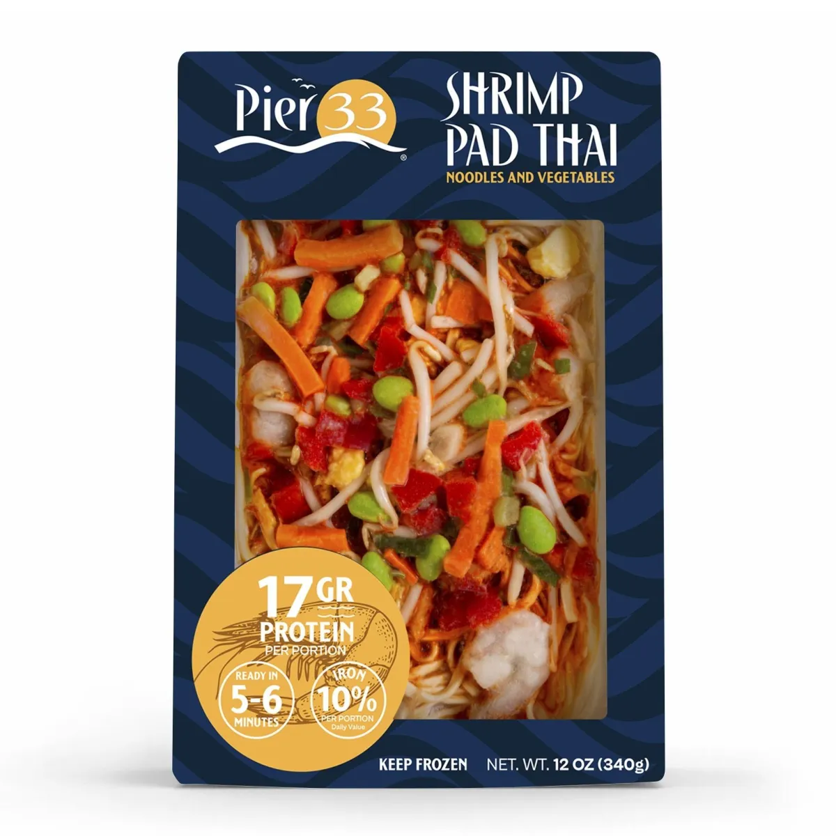 Pier33 Shrimp Pad Thai Noodles and Vegetables