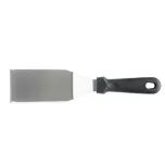 Espátula Curva Profissional em Aço Inox com Cabo Polipropileno Preto 29,5 x 7cm Weck