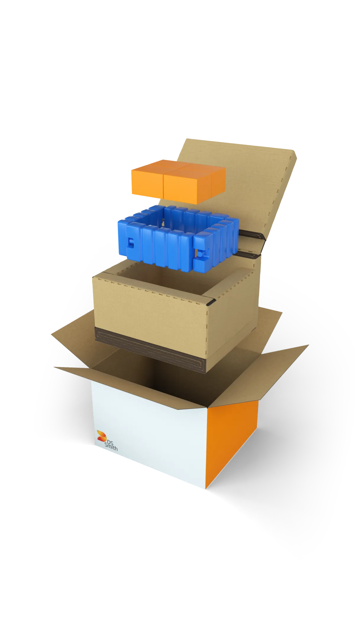 Fibre-based packaging for cold chain logistics