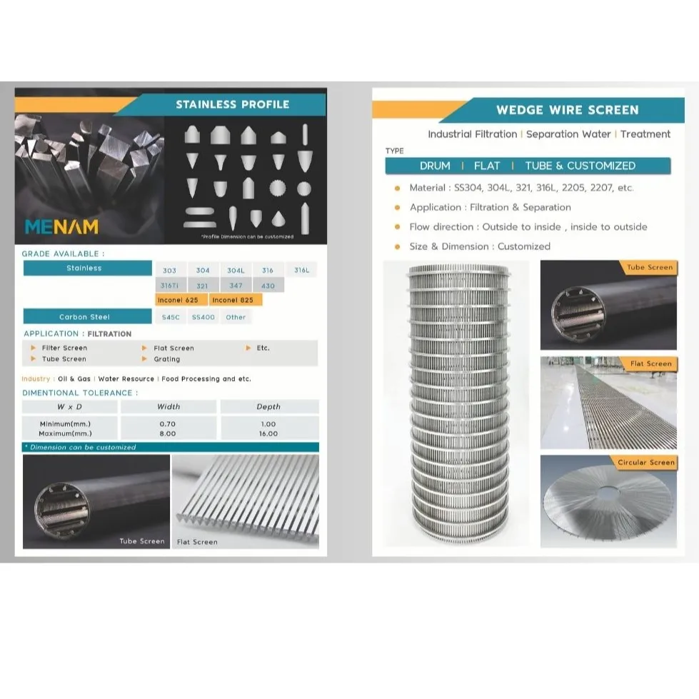 Stainless Wedge Wire & Bar