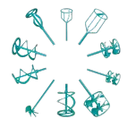 Misturadores manuais e Hastes de mistura