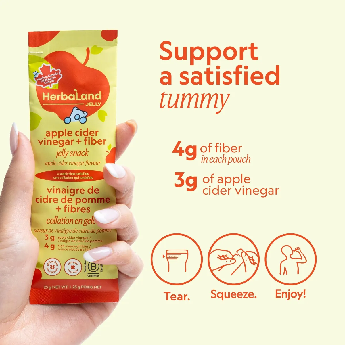Apple Cider Vinegar + Fiber Jelly Snack