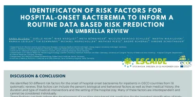 1a - Identification of risk factors for hospital-onset bacteremia to inform a routine data based risk prediction– an umbrella review