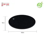 Descanso de Panela Redonda em Silicone Preto Ø 18cm - WECK