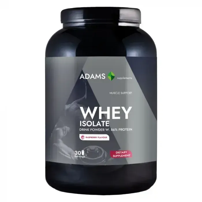 Whey Protein Isolate (Raspberry), 908 g, Adams Supplements