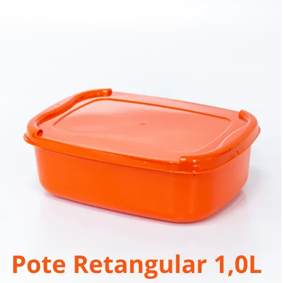 Pote Retangular 1,0L