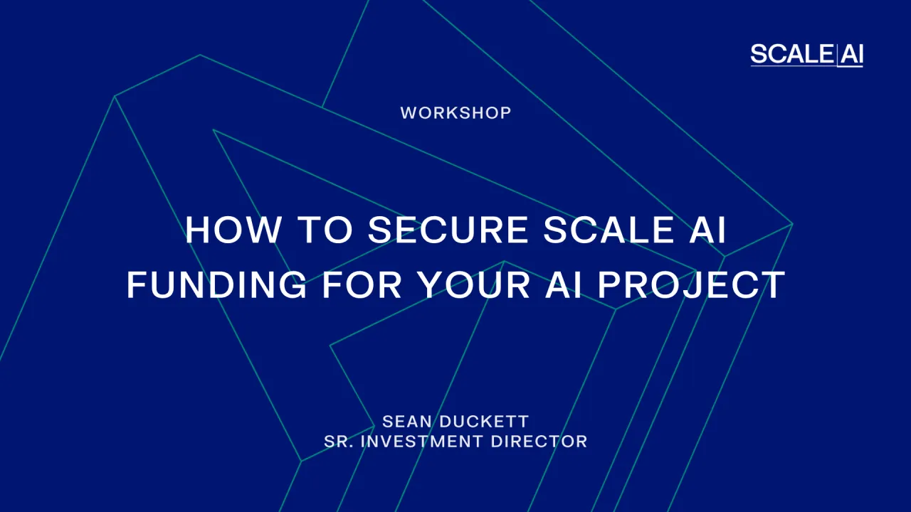 How to secure SCALE AI funding for your AI project