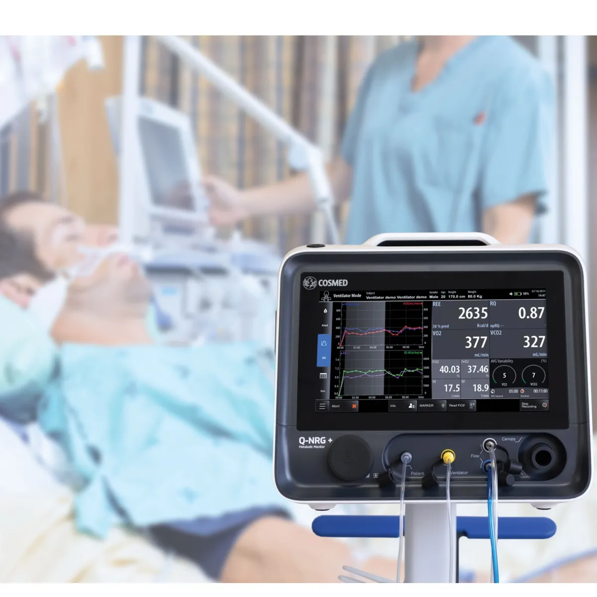 Q-NRG+ - Metabolic Monitor for Indirect Calorimetry in Clinical Practice and Critical Care