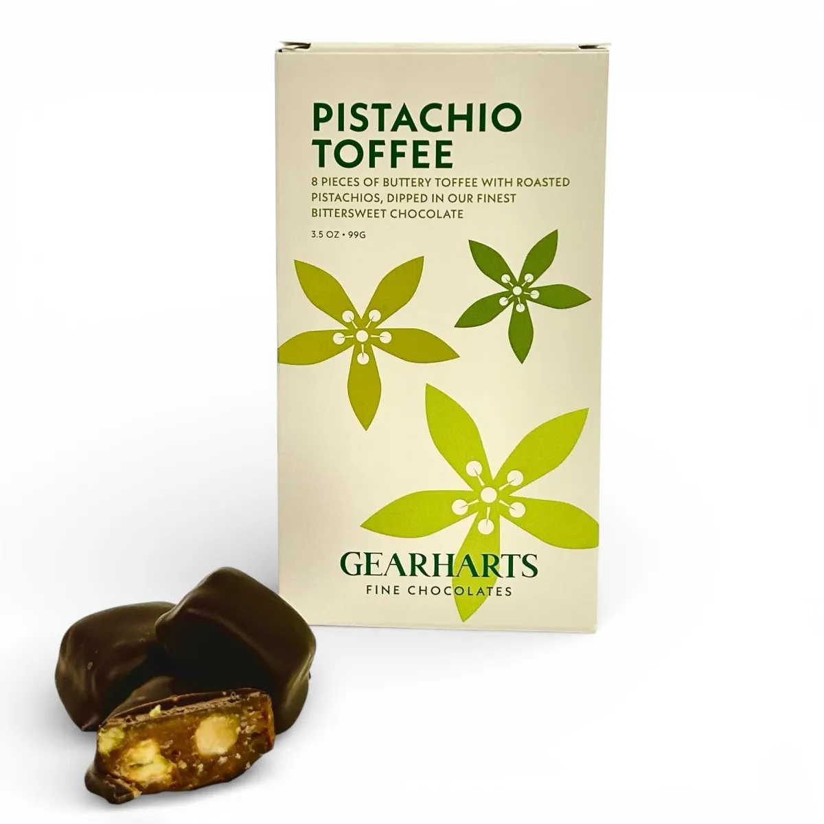 Dark Chocolate-Dipped Pistachio Toffee