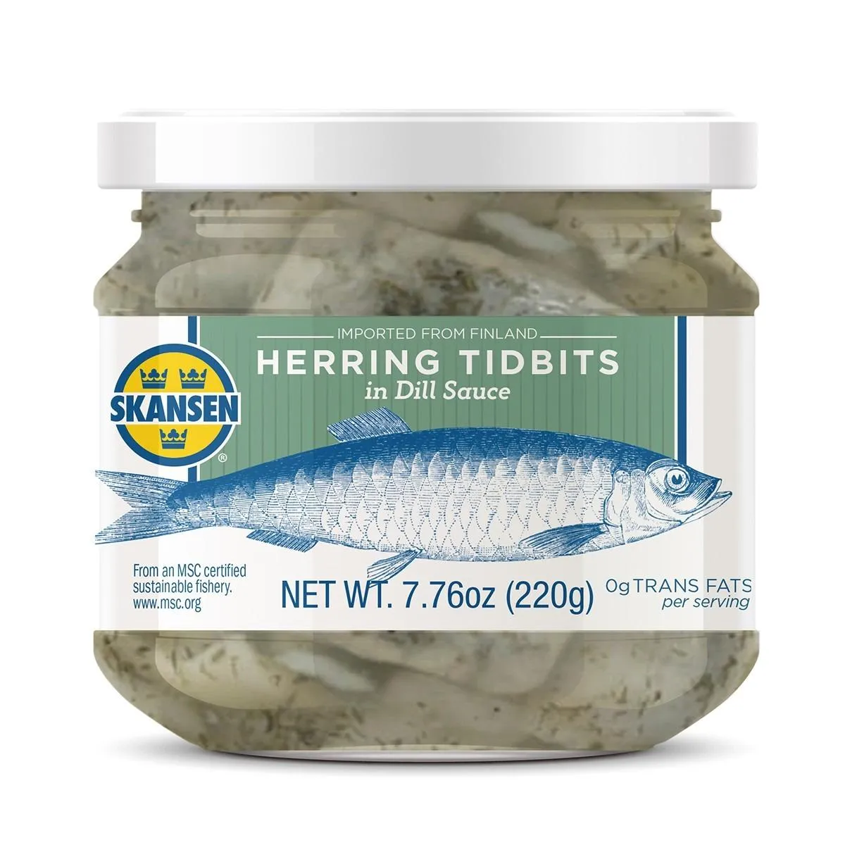 Herring Tidbits in Dill Sauce