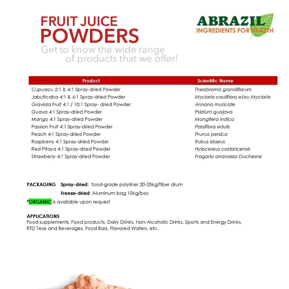 Fruit Juice Powders