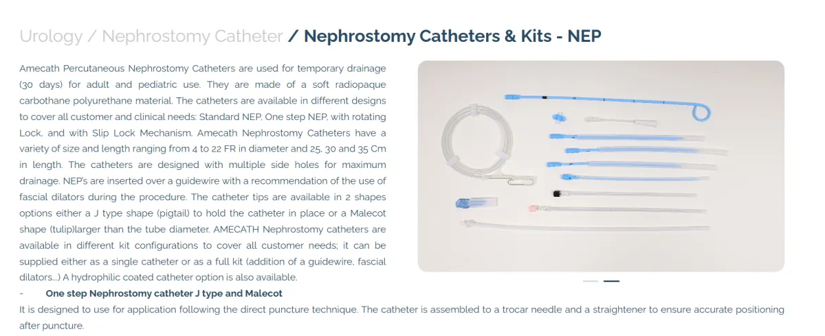 Urology / Nephrostomy Catheter / Nephrostomy Catheters & Kits - NEP