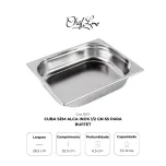 Cuba sem alça inox 1/2 GN 65