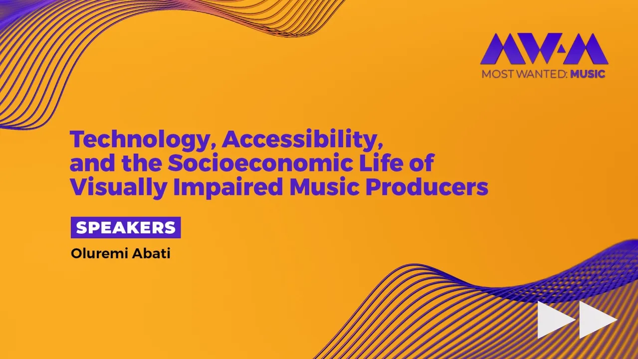 Technology, Accessibility, and the Socioeconomic Life of Visually Impaired Music Producers