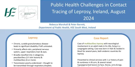 3f - Public Health Challenges in Contact Tracing of Leprosy, Ireland, August 2024.