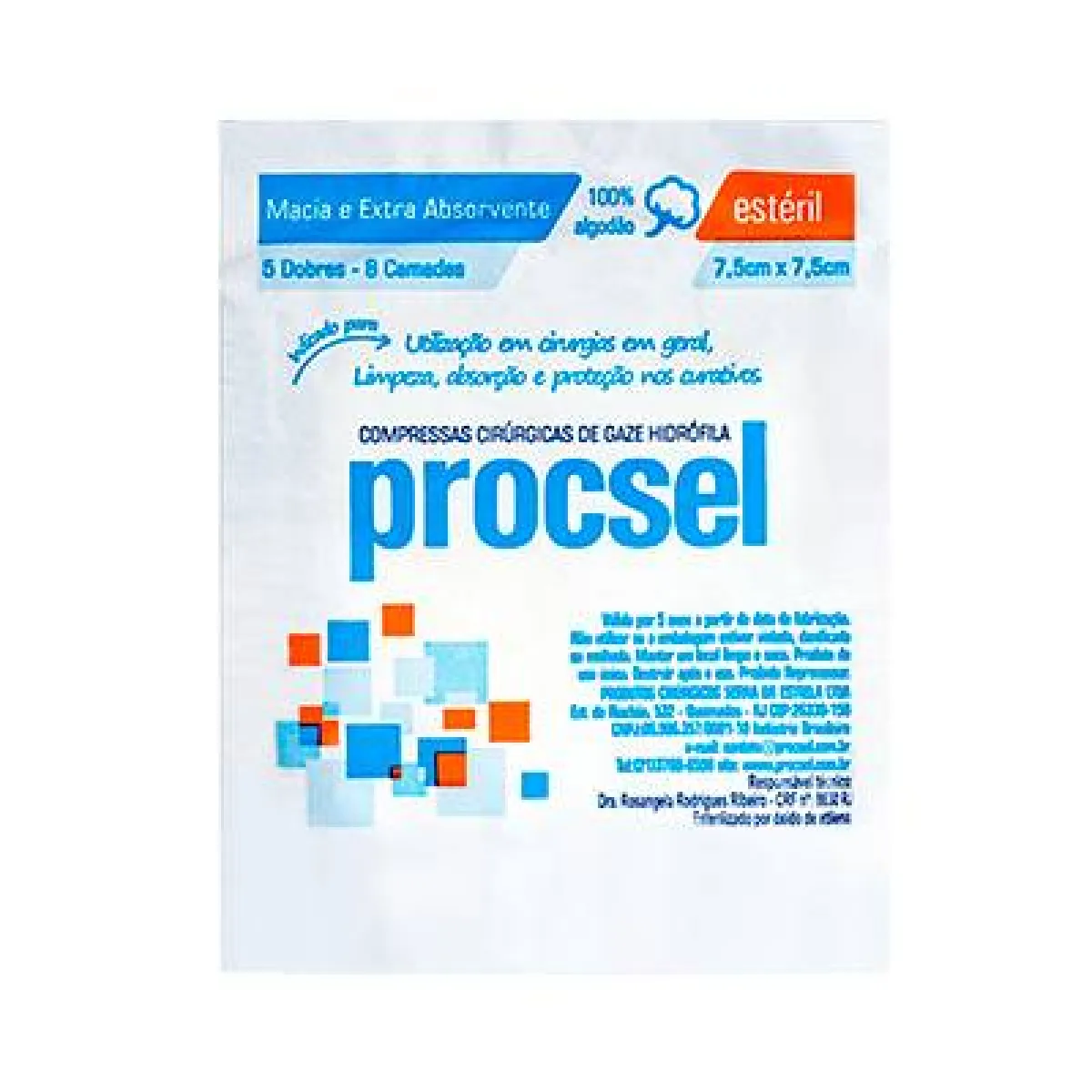 Compressa Cirúrgica de Gaze Hidrófila Estéril