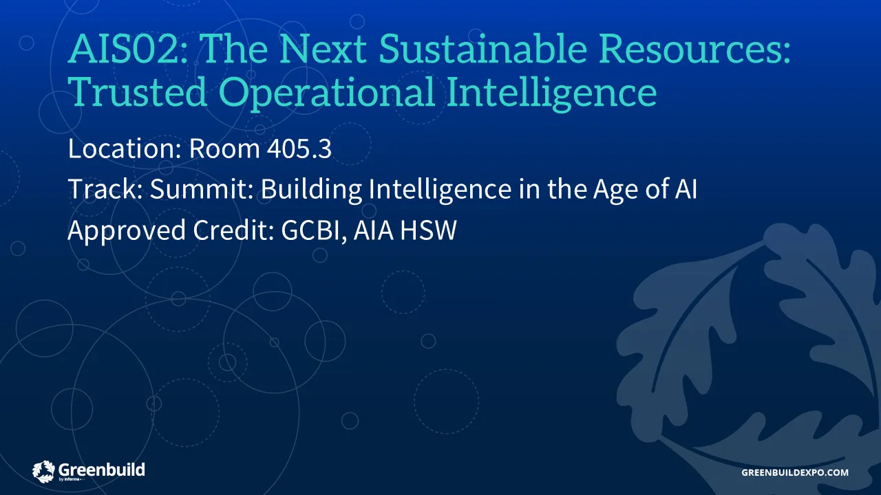 The Next Sustainable Resources: Trusted Operational Intelligence