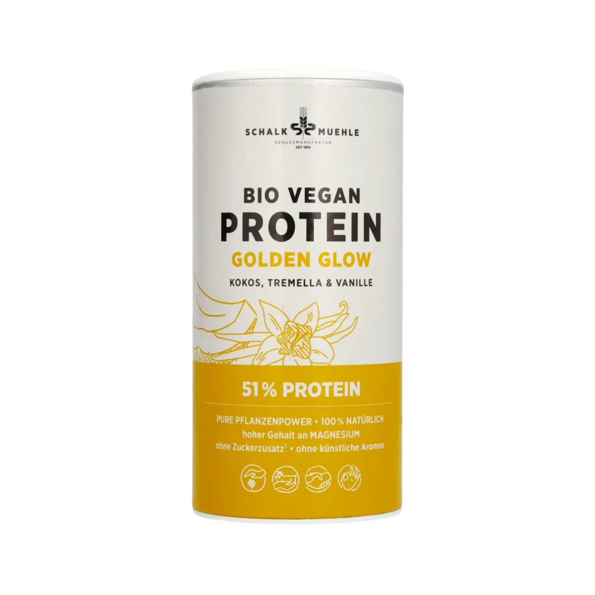 Organic protein powder mix "Golden Glow" with Tremella and Vanilla