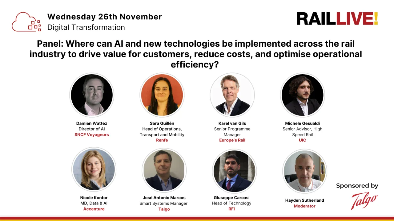 Where can AI and new technologies be implemented across the rail industry to drive value for customers, reduce costs, and optimise operational efficiency?