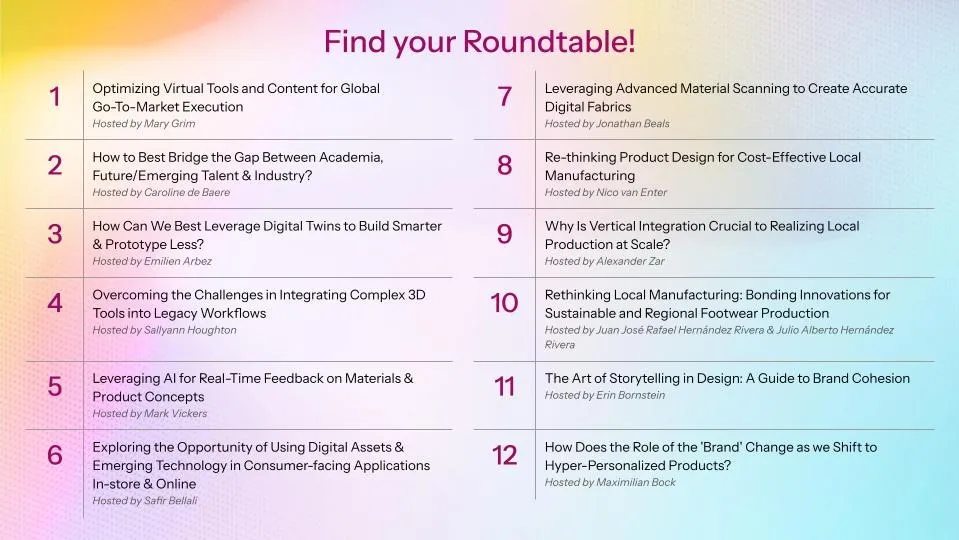 Day 2 Pre-Lunch Roundtables - Pre-register HERE