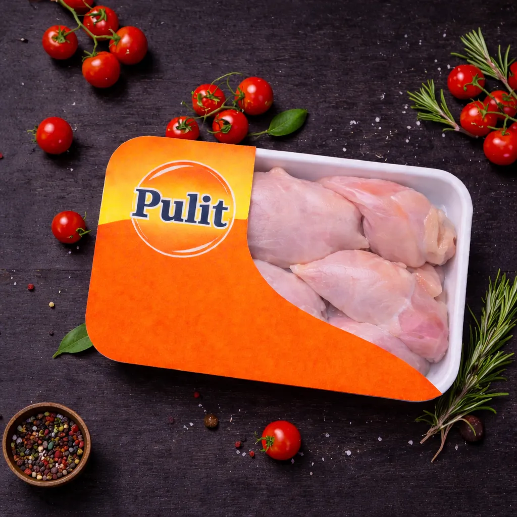 Filme termoencolhível para cortes de aves em bandeja