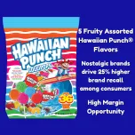 Hawaiian Punch Pops, P-Nuttles Chamoy, Coffee Rio Coffee Caramels, Whirly Pop Sour Gummies