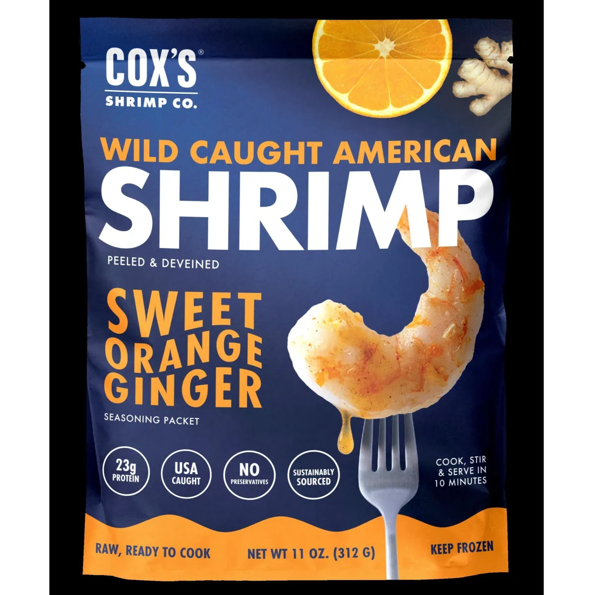Wild Caught American Shrimp, Sweet Orange Ginger