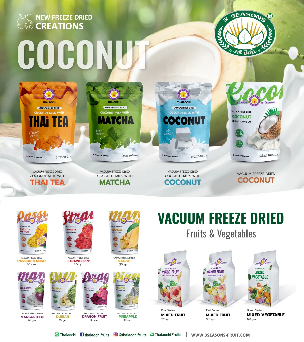 "THAIAOCHI " BRAND FREEZE DRIED FRUIT