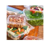 12oz Dome PET Hinged Lid Container/XDJ-MRV-12T