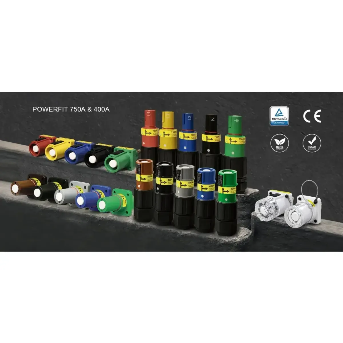PowerFit 400A Single-Pole Power Connectors