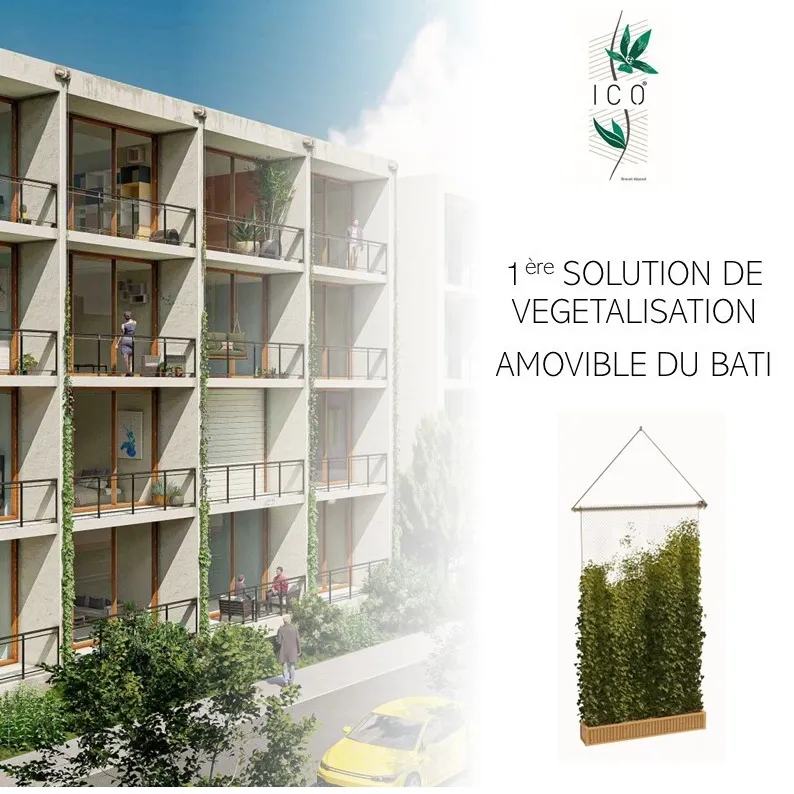 ICO® végétalisation amovible du bâti