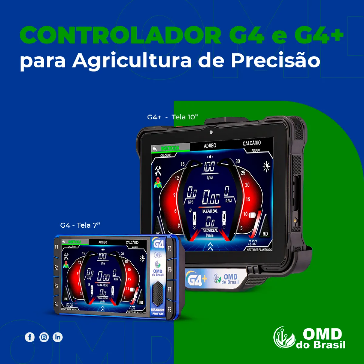 Controlador G4 e G4+ para Agricultura de Precisão