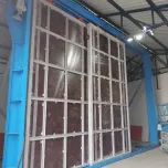 Sliding radiation shielding doors