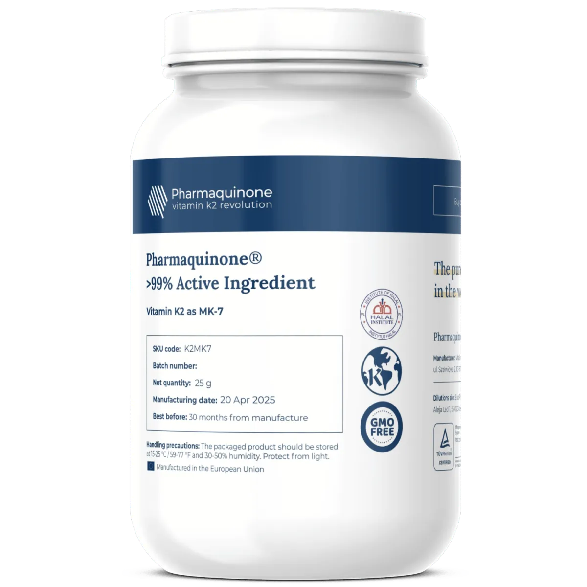 Pharmaquinone® 99% Active Ingredient Vitamin K2 as MK-7