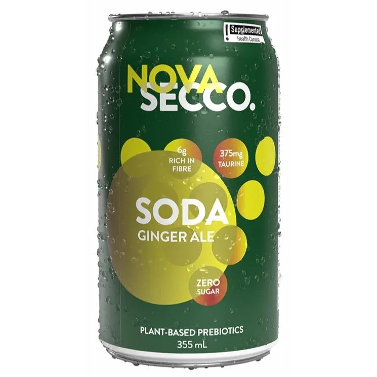 Novasecco Ginger Ale Prebiotic Sparkling Soda