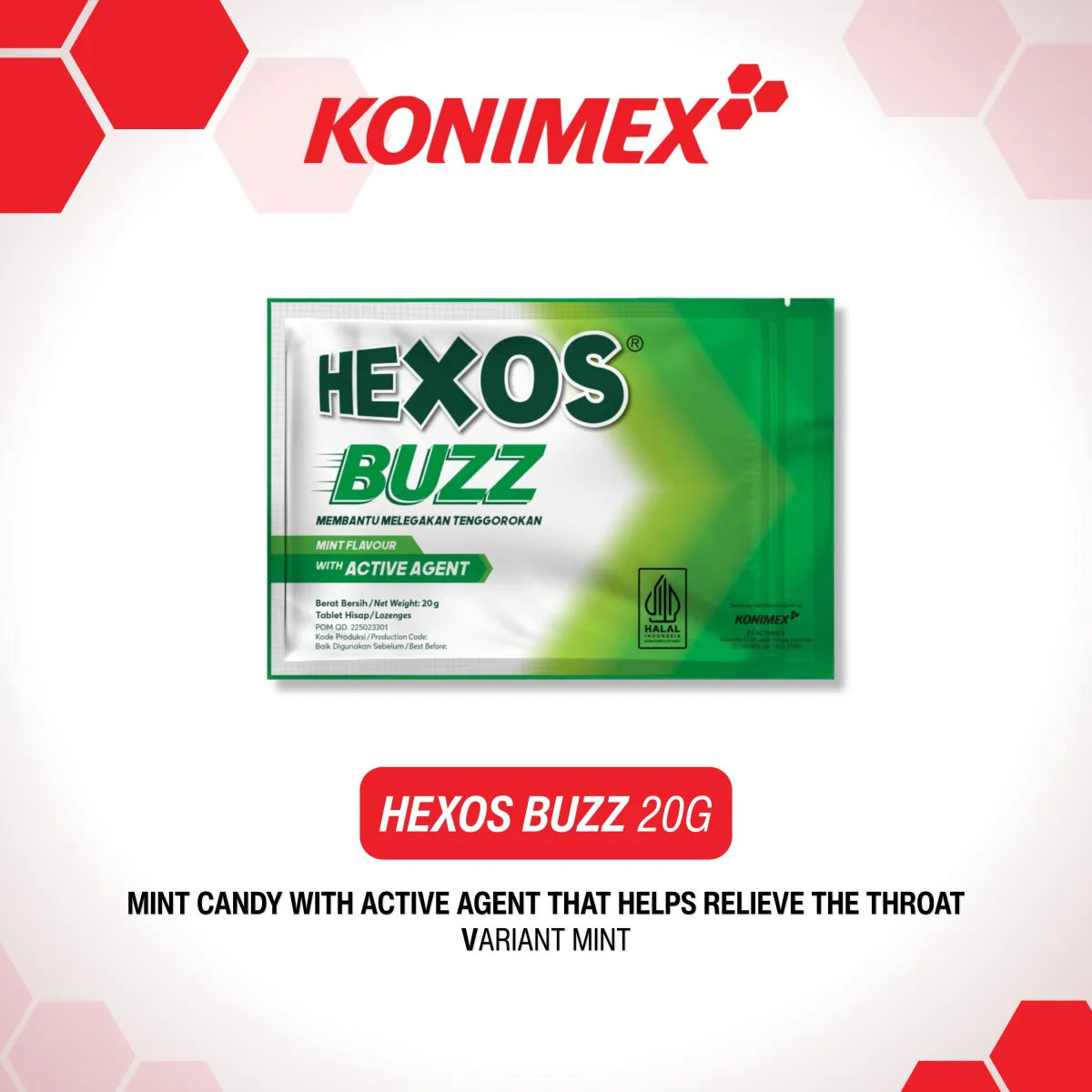 HEXOS BUZZ (Mint Candy with Active Agent)