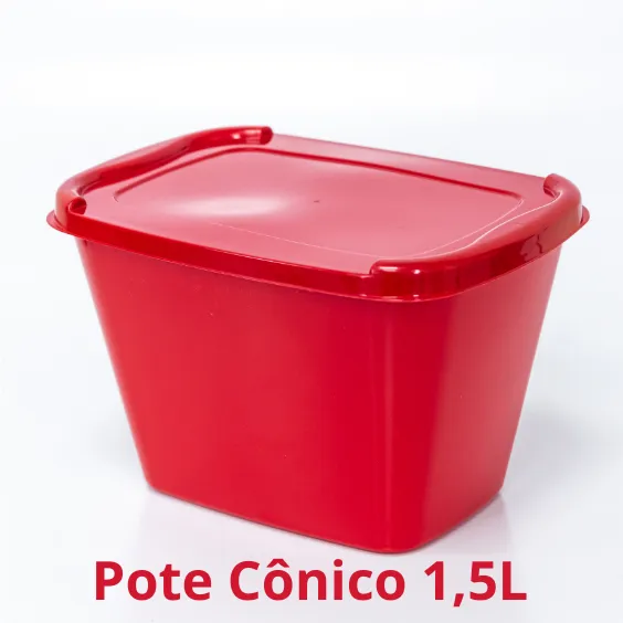 Pote Retangular Cônico 1,5L
