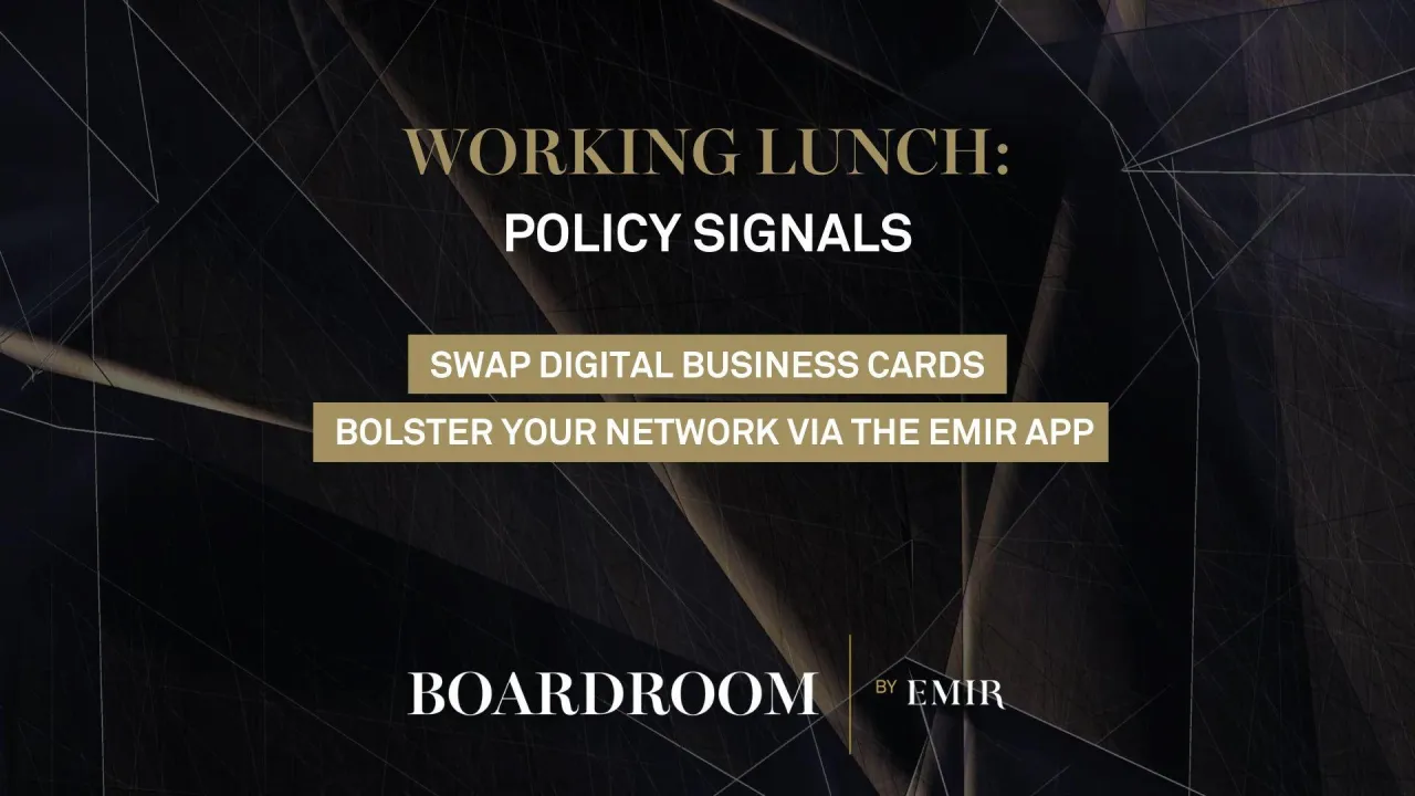 WORKING LUNCH | POLICY SIGNALS