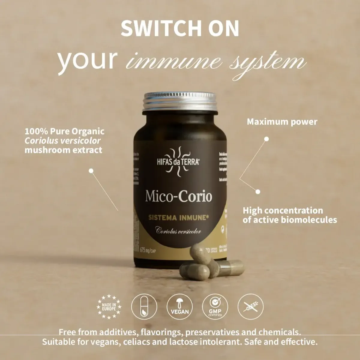 Mico-Corio (Coriolus extract) Capsules