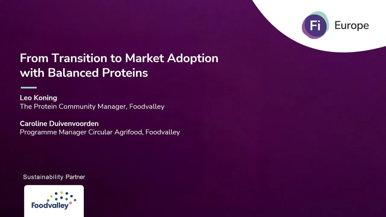 From Transition to Market Adoption with Balanced Proteins