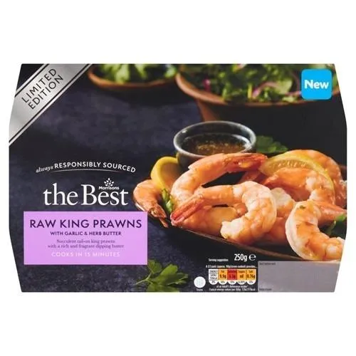 Raw King Prawns with Garlic & Herb Butter