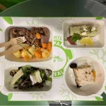 Plateau repas compostable BIOPAP® EASY-GENIUS pour traiteurs et events
