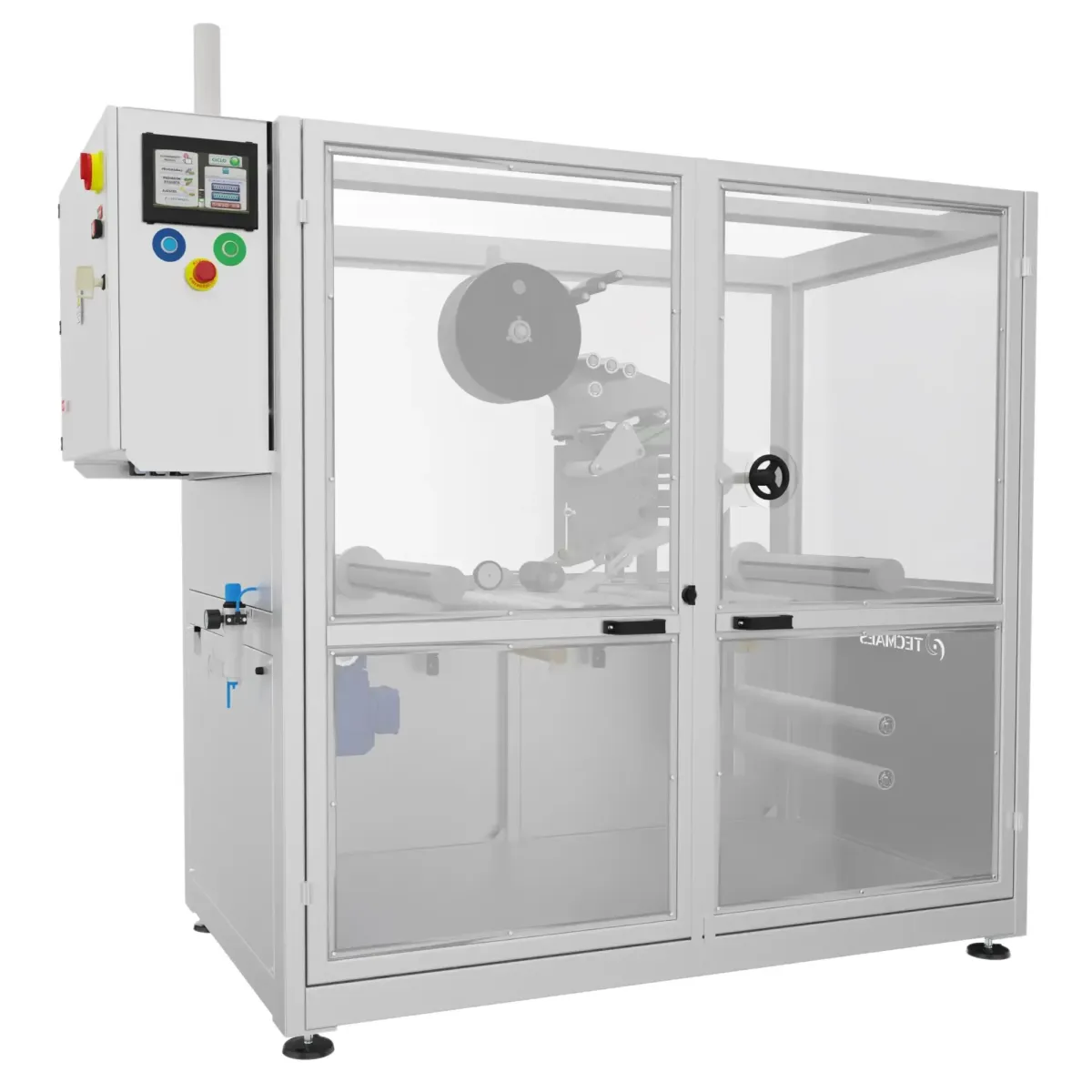 Rebobinador Automático com Aplicador de Etiquetas