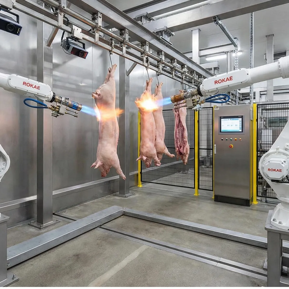 Sistema Robótico de Chamuscagem de Carcaças de Suínos