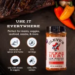 Cleve's Gourmet Texas Heat Sizzling Fire Kick, Spicy Enhancement for Grilling & Cooking, Texas Heat Seasoning with Chili Pepper & Cayenne Kick