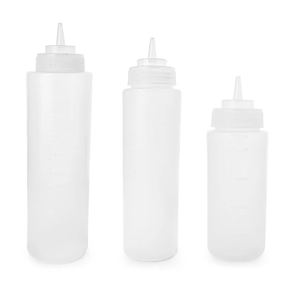 Bisnagas para molhos com tampa acoplada e sem 450ml, 720 ml e 1 litro